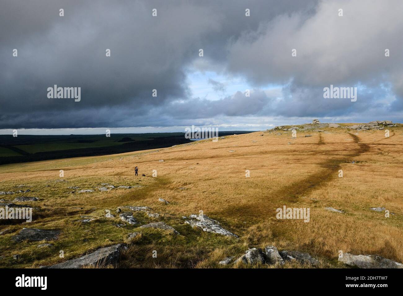 Vue sur la démo Tor de Rough Tor sur Bodmin Moor.jeudi 12 novembre 2020. Banque D'Images