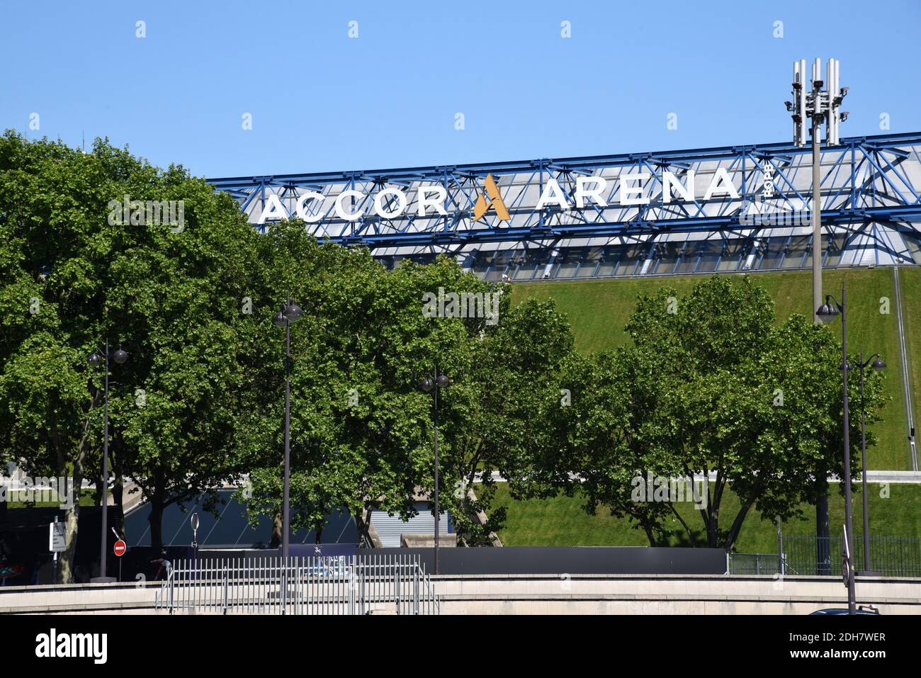 Paris (France) : AccorArena (Palais Omnisports de Paris-Bercy), salle de sport intérieure dans le 12ème arrondissement Banque D'Images