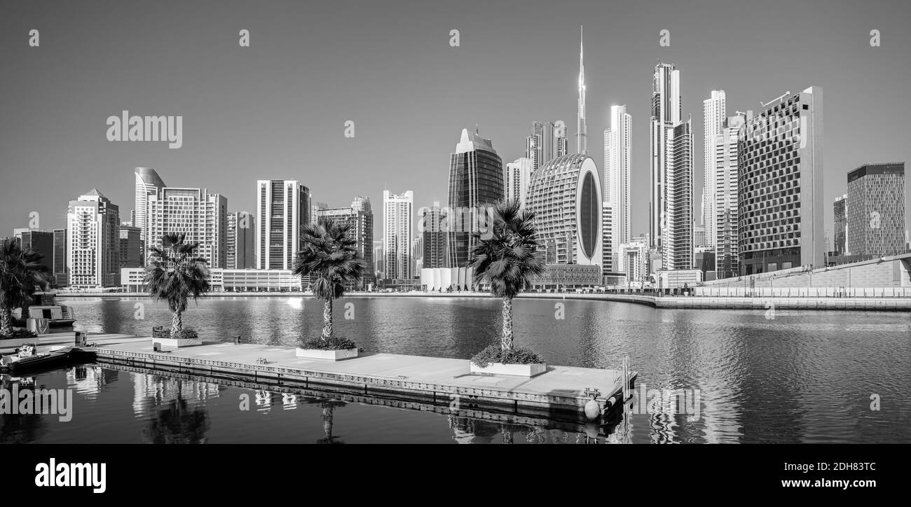 DUBAÏ DUBAÏ, Emirats ARABES UNIS magnifique centre-ville de Dubaï au coucher du soleil, Dubaï, Emirats Arabes Unis Banque D'Images