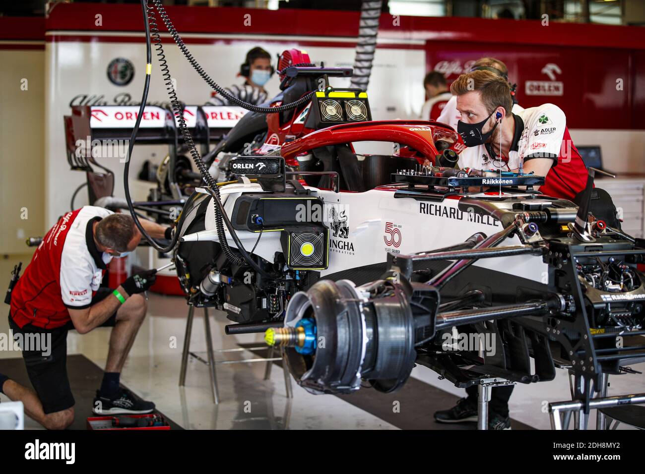 Alfa Romeo Racing ORLEN Team, ambiance mécanique pendant la Formule 1 Etihad Airways Grand Prix 2020 d'Abu Dhabi, du 11 au 13 décembre 2020 sur le circuit Yas Marina, à Abu Dhabi - photo Florent Gooden / DPPI / LM Banque D'Images