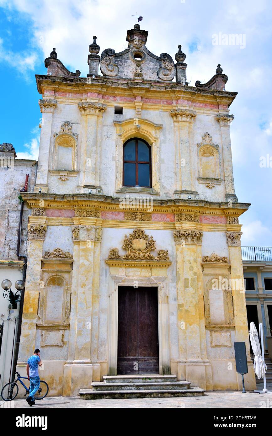 église saint trifone XVIII sec en style baroque Nardò Salento Italie Banque D'Images