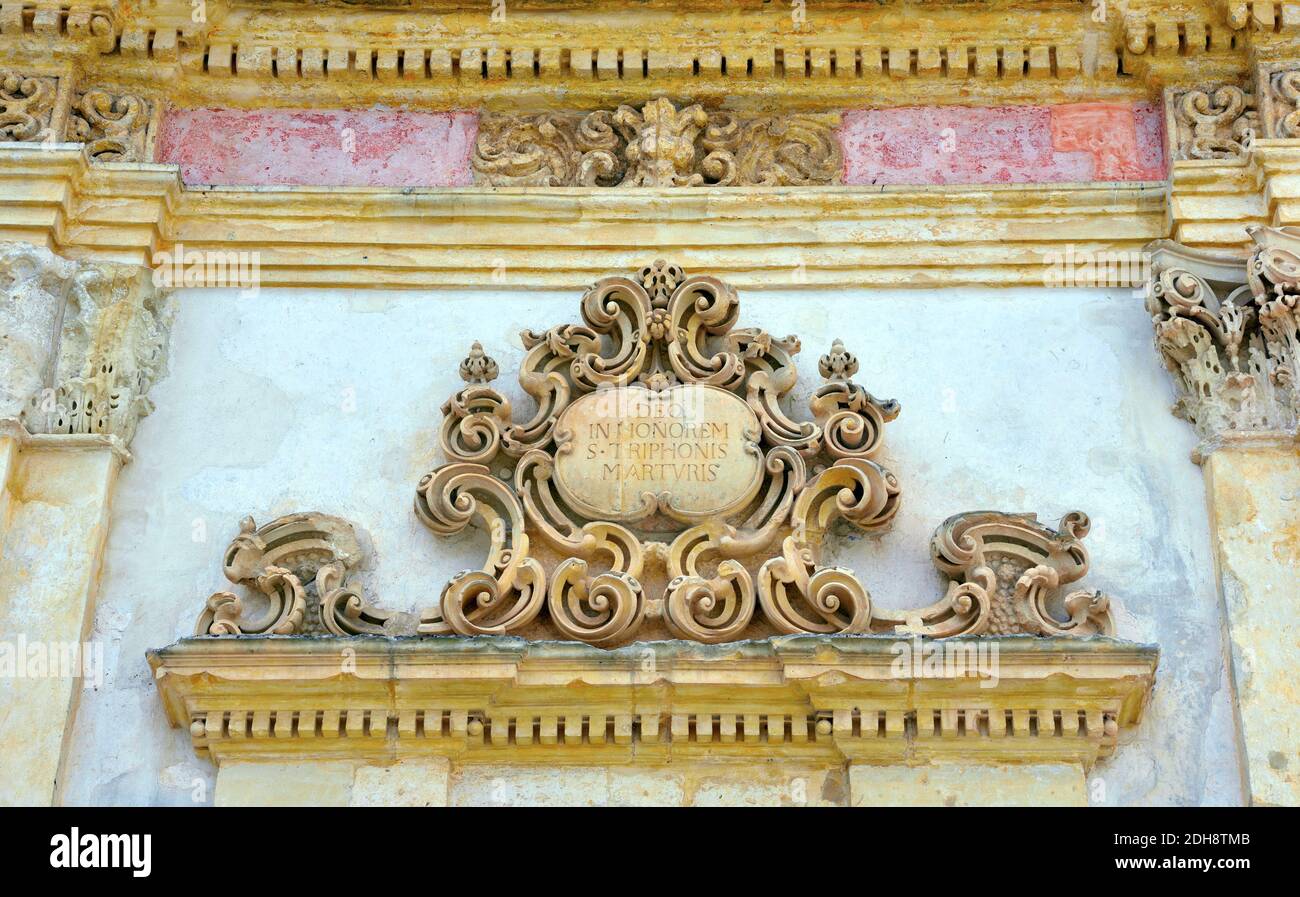 église saint trifone XVIII sec en style baroque Nardò Salento Italie Banque D'Images