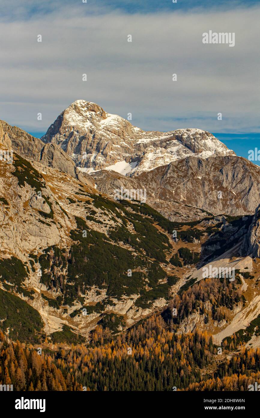 Triglav culminer dans toute sa gloire Banque D'Images