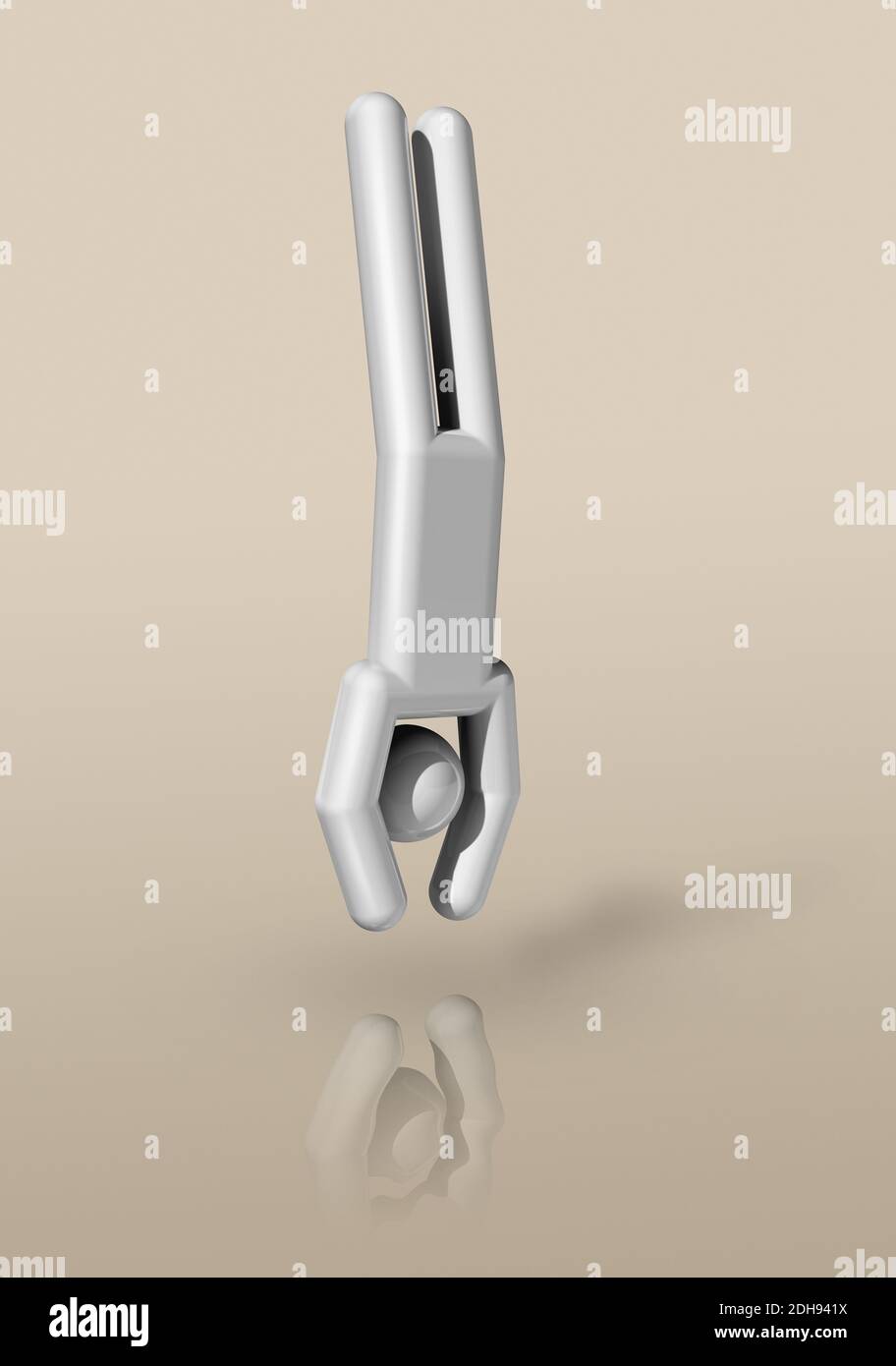 Icône de plongée en 3D, sports olympiques Banque D'Images