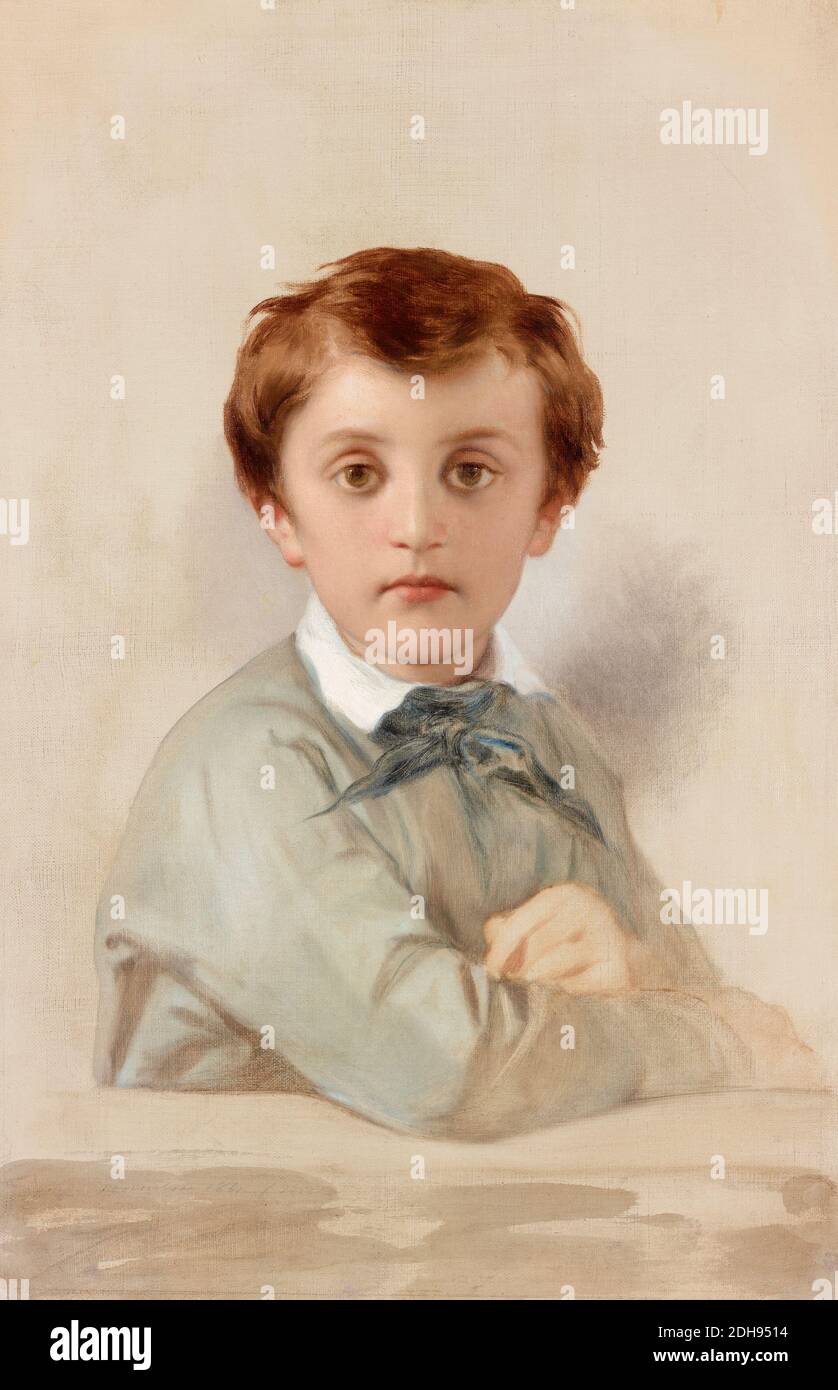 Philippe-Grégoire Delaroche, le fils Jeune de l’artiste, portrait peint par Paul Delaroche, 1851 Banque D'Images