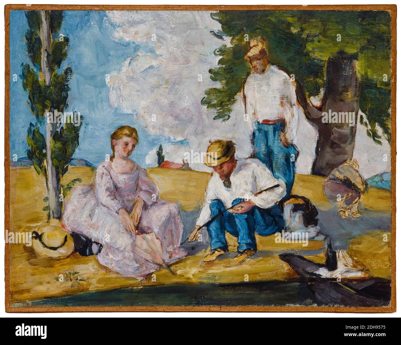 Paul Cezanne, peinture, pique-nique sur une rive, 1873-1874 Banque D'Images