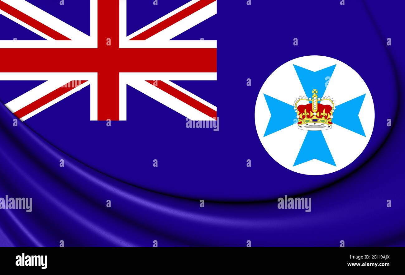 Pavillon 3D du Queensland, Australie. 3D Illustration. Banque D'Images