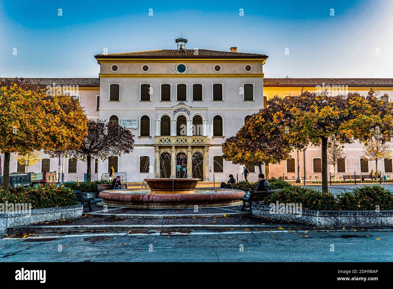 Italie Veneto - Pieve di Soligo - Palazzo Vaccari - Hôtel de ville Banque D'Images