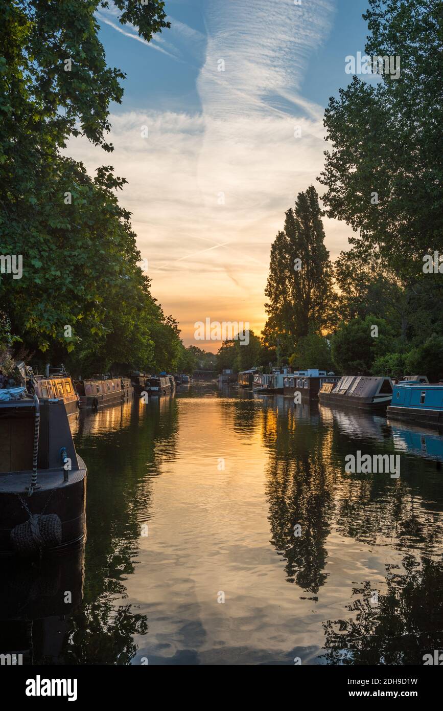 Petite Venise au canal Regents, Londres, Angleterre. Banque D'Images