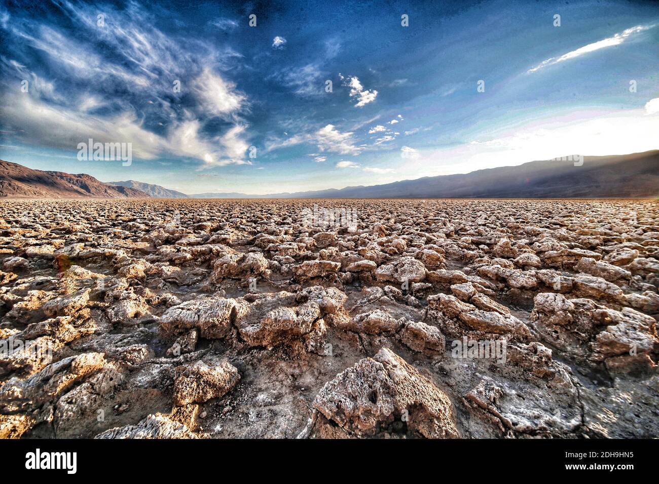 Devils Golf course dans la Vallée de la mort, Californie aux États-Unis d'Amérique Banque D'Images