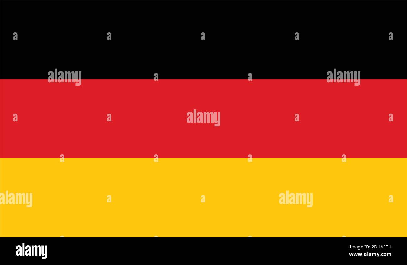 Drapeau national isolé de l'Allemagne. Drapeau national européen. Illustration de Vecteur