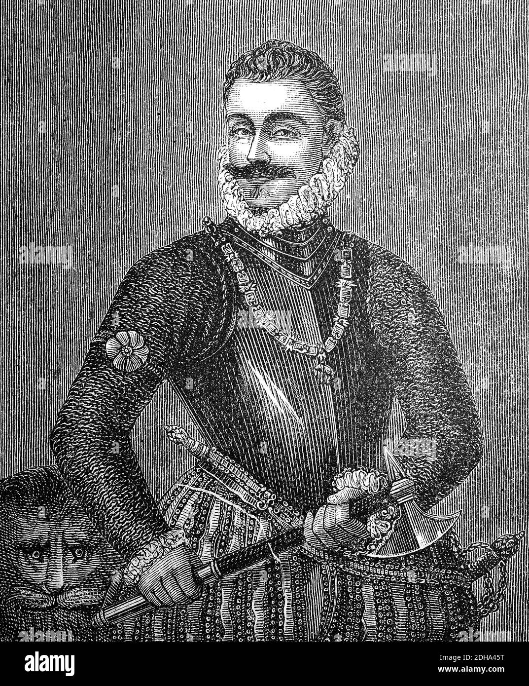 Don Juan de Austria, Chevalier Jean d'Autriche, 24 février 1547 - 1 octobre 1578, commandant de la flotte espagnole et gouverneur des Habsbourg pays-Bas / Don Juan de Austria, Ritter Johann von Österreich, 24. Février 1547 - 1. Oktober 1578, Befehlshaber der spanischen Flotte und Statthalter der habsburgischen Niederlande, historique, numérique reproduction améliorée d'un original du 19ème siècle / digitale Reproduktion einer Originalvorlage aus dem 19. Jahrhundert, Banque D'Images
