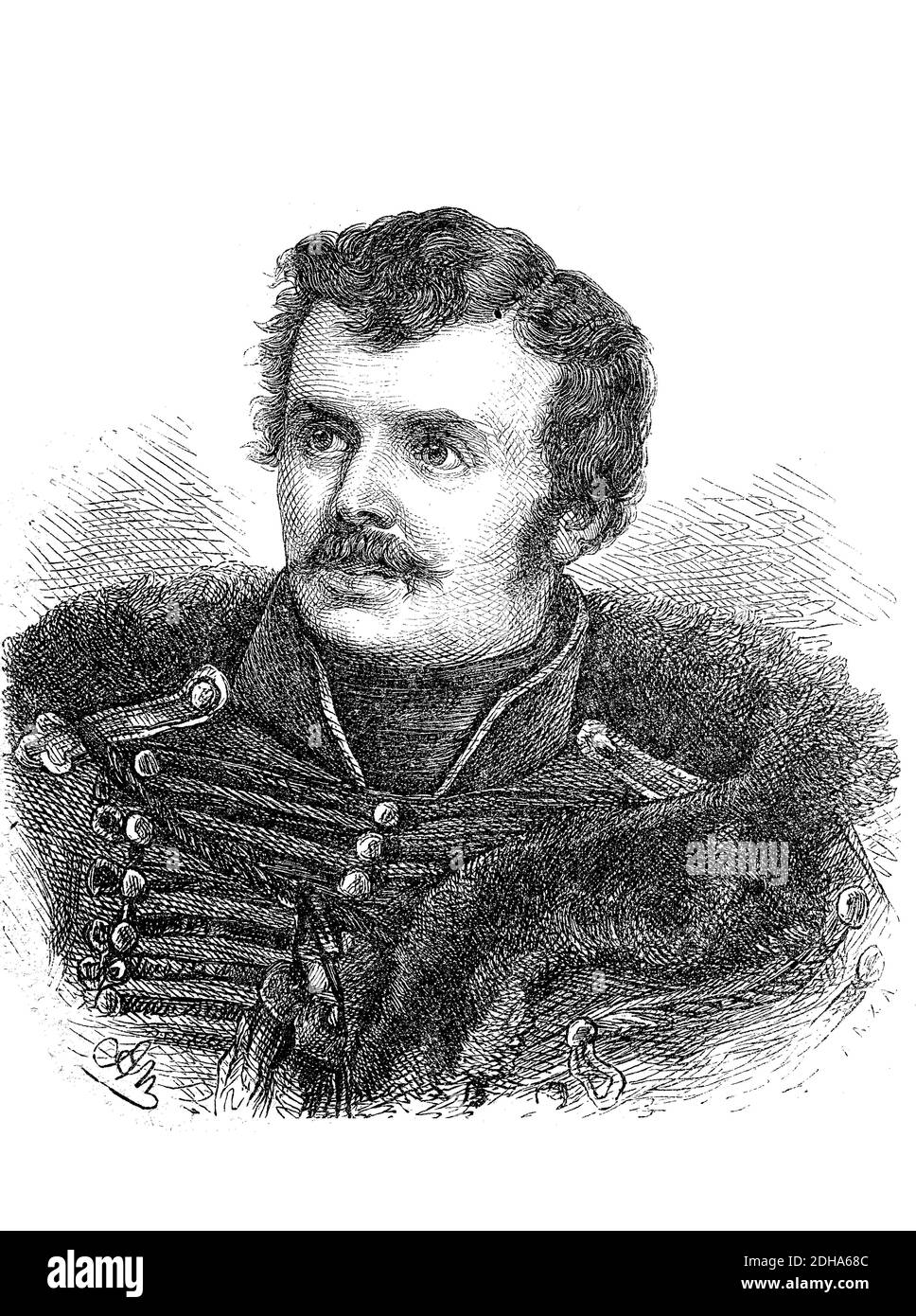 Ludwig Adolf Wilhelm Freiherr von Lützow, 18 mai 1782 - 6 décembre 1834, était un général majeur prussien / Ludwig Adolf Wilhelm Freiherr von Lützow, 18. Mai 1782 - 6. Dezember 1834, war ein preußischer Generalmajor, historique, digital reproduction améliorée d'un original du 19ème siècle / digitale Reproduktion einer Originalvorlage aus dem 19. Jahrhundert, Banque D'Images