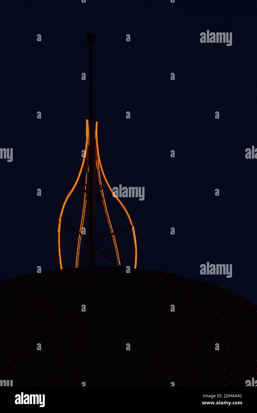 Genovevaburg illuminé pour Noël Banque D'Images
