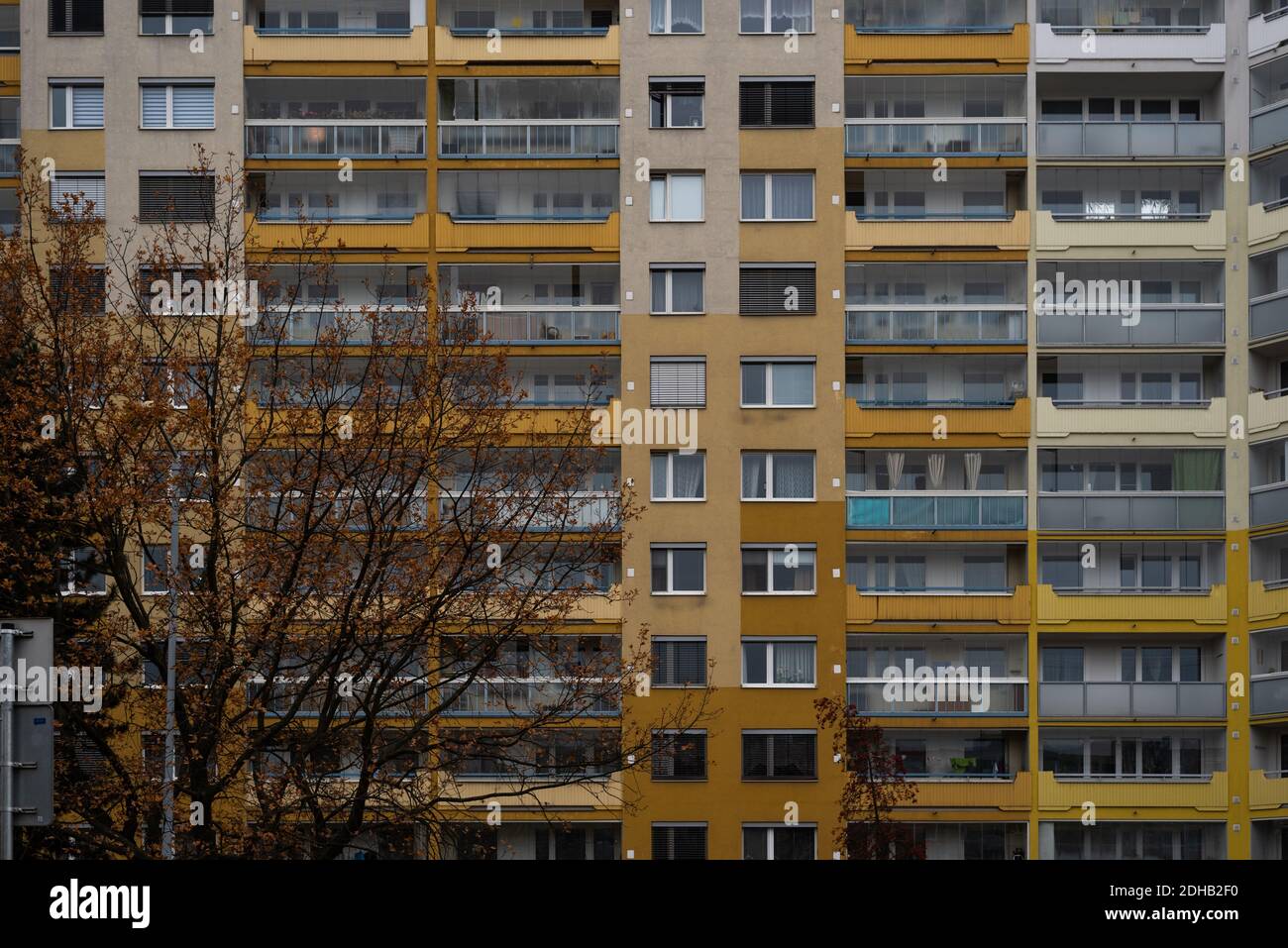 Prague. République tchèque. 01/12/2020. Panelaks ou bâtiments construits avec des panneaux sous le régime communiste en République tchèque, et dans un autre pays Banque D'Images