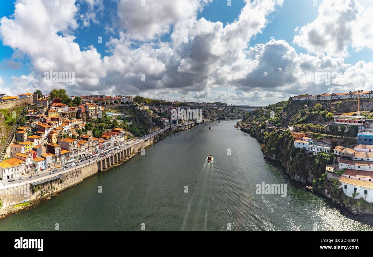 Tableau Sur Toile Scène Urbaine Porto Portugal - Pont Dom Luis I - 130x80cm 3 Panneaux