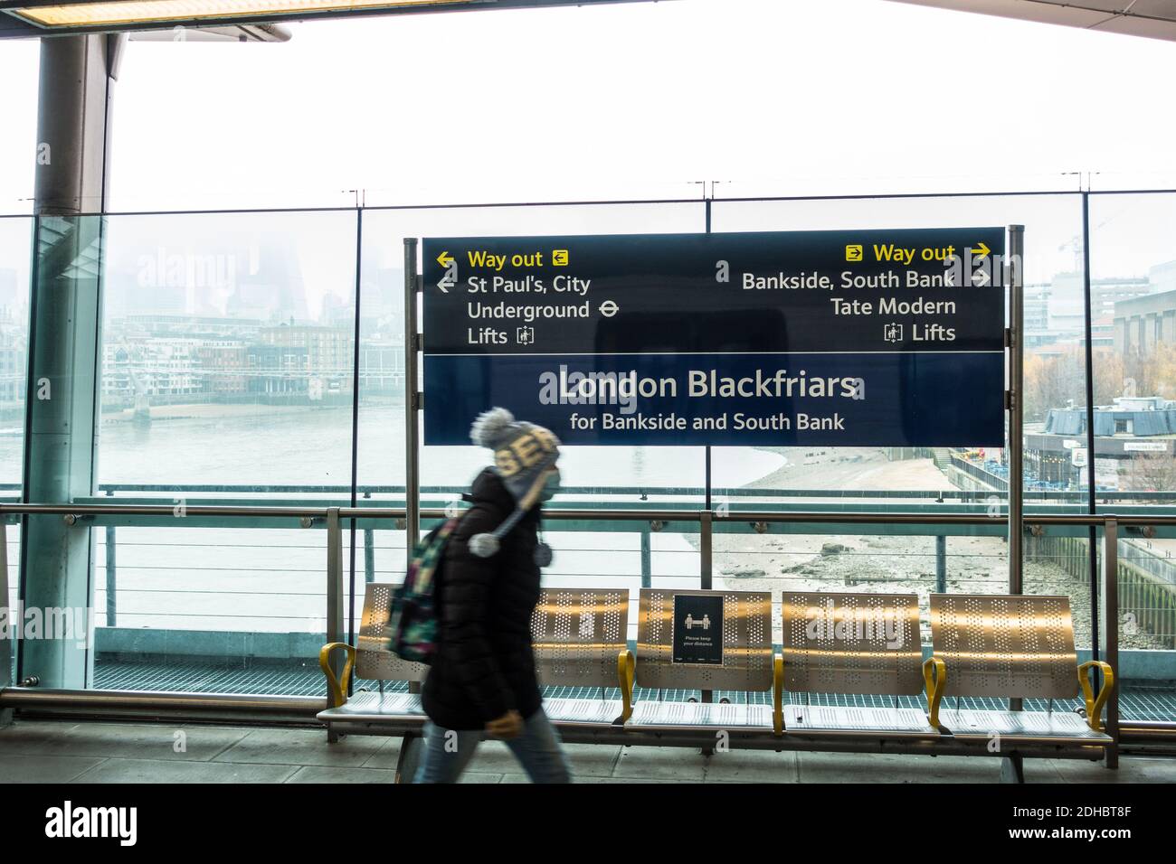 La gare London Blackfriars Banque D'Images