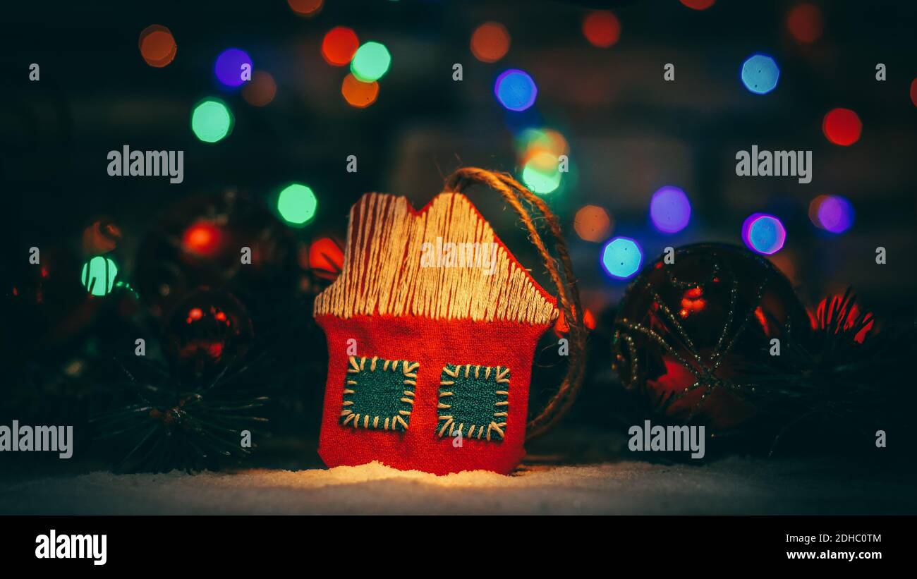 Les décorations de Noël, fête de Noël arrière-plan Banque D'Images