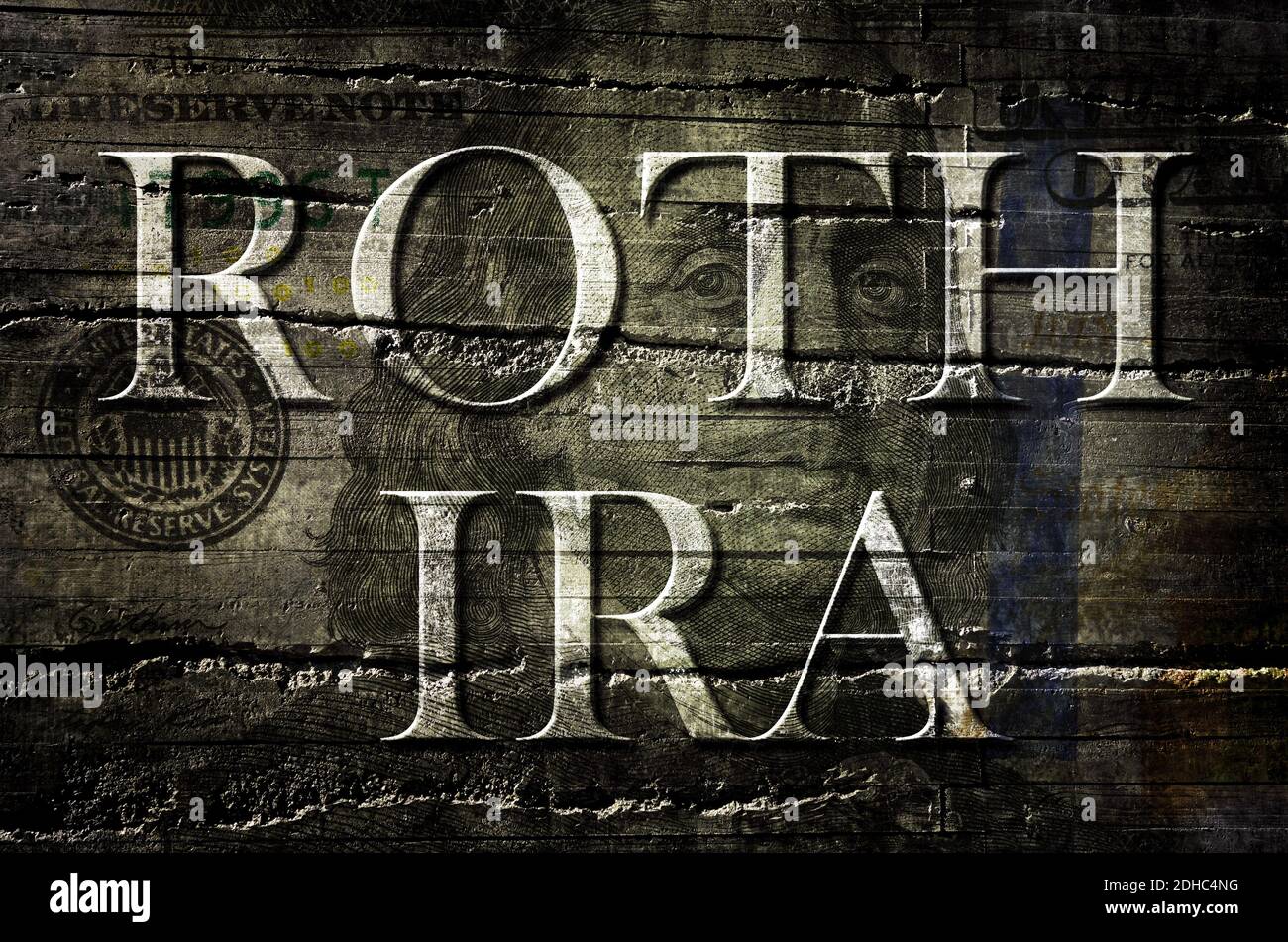 Roth IRA concept de retraite d'argent Banque D'Images