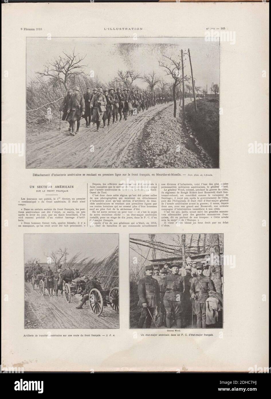 L'ILLUSTRATION No 3910 9 février 1918 page 145. Banque D'Images
