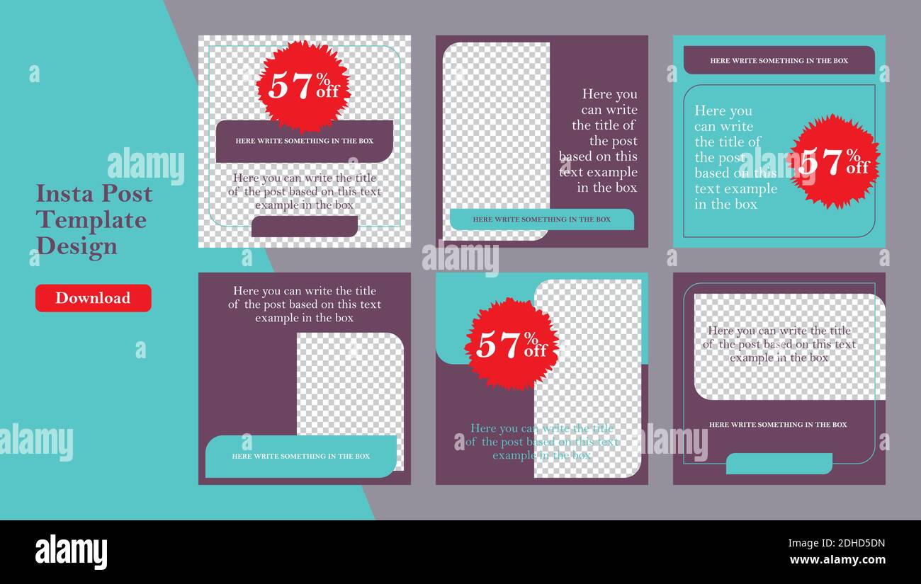 Collection de modèles de publication sur les réseaux sociaux. Modèle de publication et d'histoires Instagram modifiable et tendance. Cadre Instagram, design pour les médias sociaux, arrière-plans pour Illustration de Vecteur