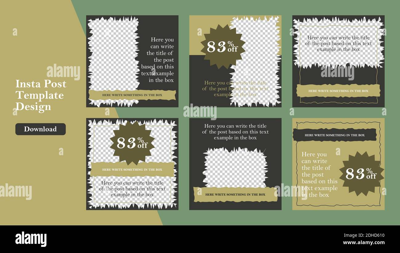 Collection de modèles de publication sur les réseaux sociaux. Modèle de publication et d'histoires Instagram modifiable et tendance. Cadre Instagram, design pour les médias sociaux, arrière-plans pour Illustration de Vecteur