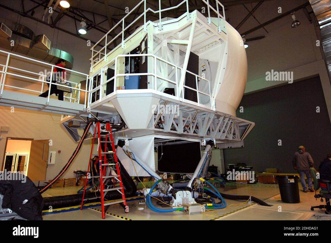 L3 technologies simulateur de vol complet RC-135 à la base aérienne d'Offutt. Banque D'Images