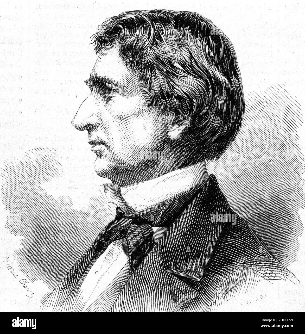 L'Illustration 1862 William Henry Seward d'après photo de Brady. Banque D'Images