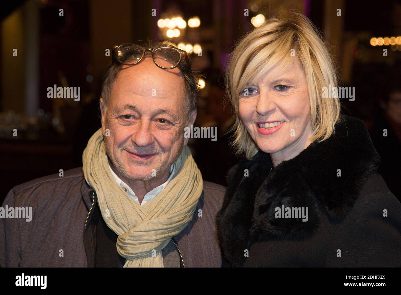 Chantal Ladesou et son mari Michel Ansault assistent à Michel Leeb dans son spectacle One Man 'Michel Leeb - 40 ans' au Casino de Paris Theatre le 14 décembre 2017. Photo de Nasser Berzane/ABACAPRESS.COM Banque D'Images