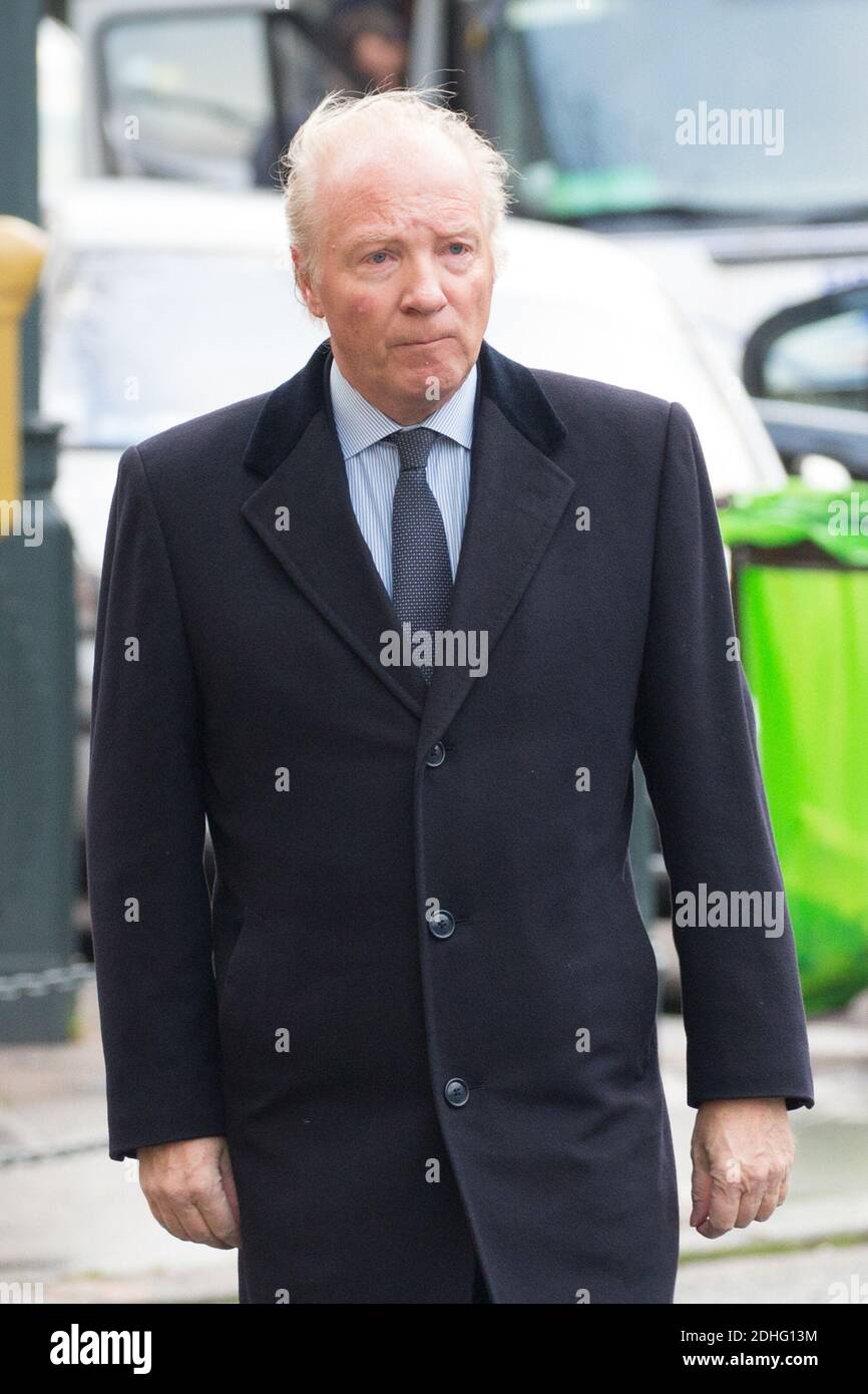 Brice Hortefeux assistant aux funérailles d'Andrée Sarkozy aka Dadue, mère de l'ancien président français Nicolas Sarkozy, à l'église Saint-Jean-Baptiste de Neuilly-sur-Seine, le 18 décembre 2017. Photo par ABACAPRESS.COM Banque D'Images