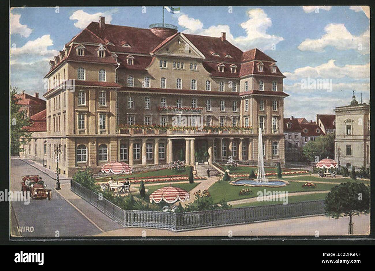 Kuenstler-AK-Gotha-Schloss-Hotel 1914. Banque D'Images