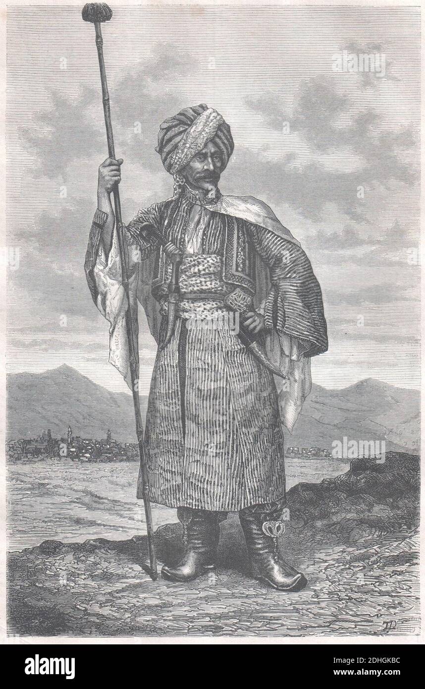 Prince kurde (extrait du livre italien 1876, Giro Mondo Photo Stock - Alamy