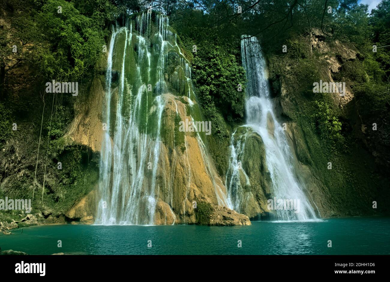 Cascade de Minas Viejas, Huasteca Potosina, San Luis Potosi, Mexique Banque D'Images