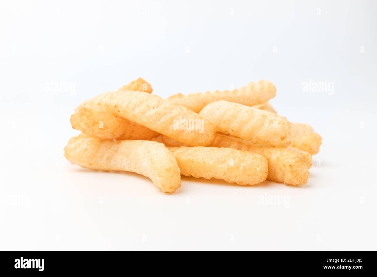 Sucreries aux crevettes sur fond blanc Banque D'Images
