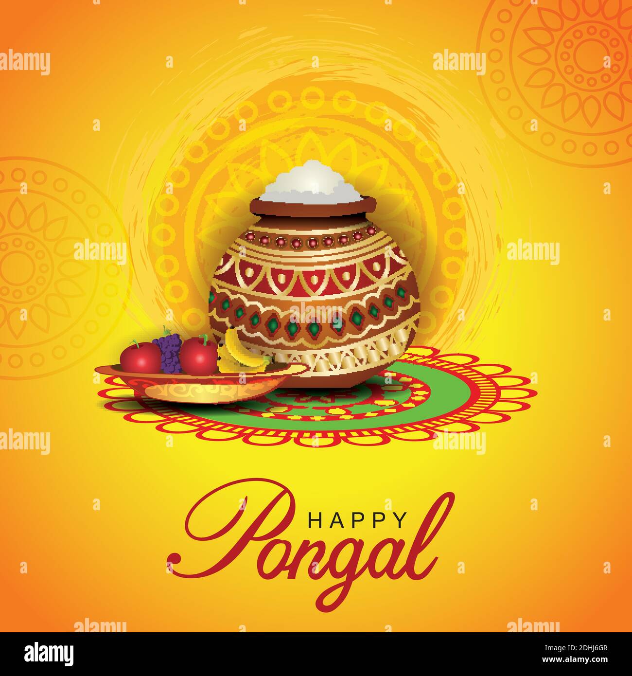 Illustration vectorielle du festival Tamil nadu de Happy Pongal. Illustration de Vecteur