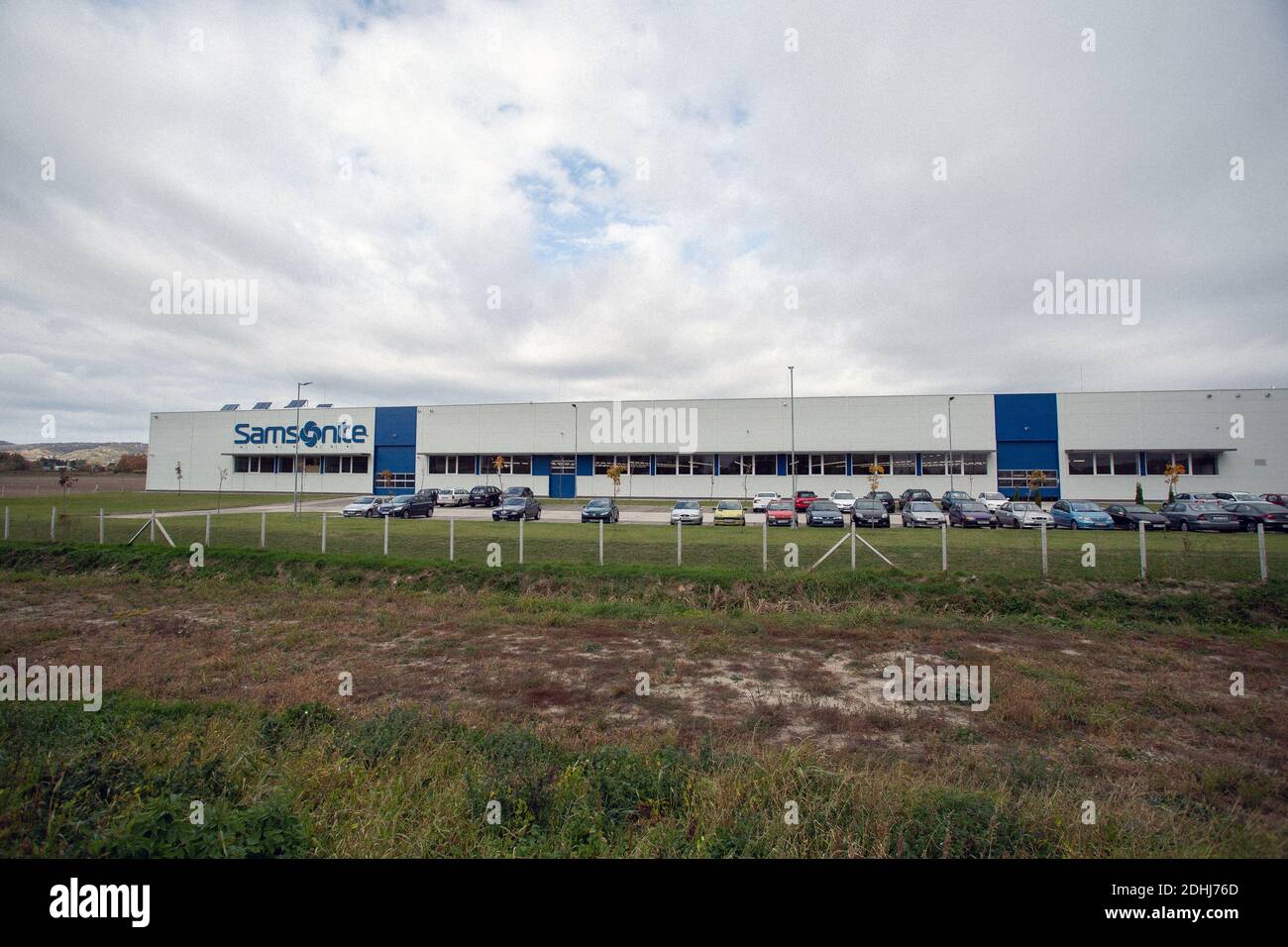 Nouvelle usine de montage de Samsonite à Szekszárd près de la capitale hongroise, Budapest. Banque D'Images