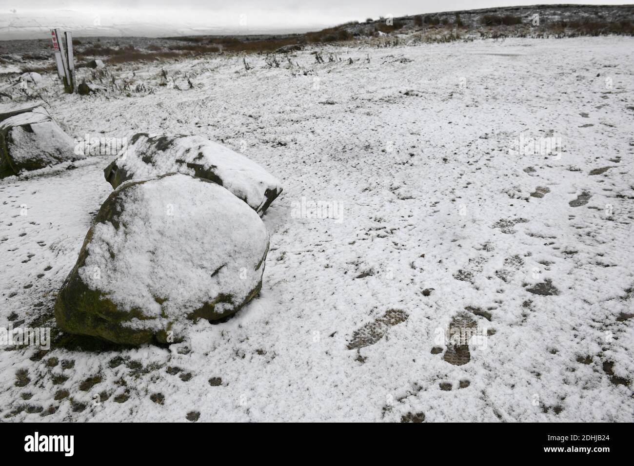 La photo est une scène neigeuse dans les Yorkshire Dales au-dessus de Leyburn. Météo neige hiver neige neige neige neige neige neige neige Banque D'Images