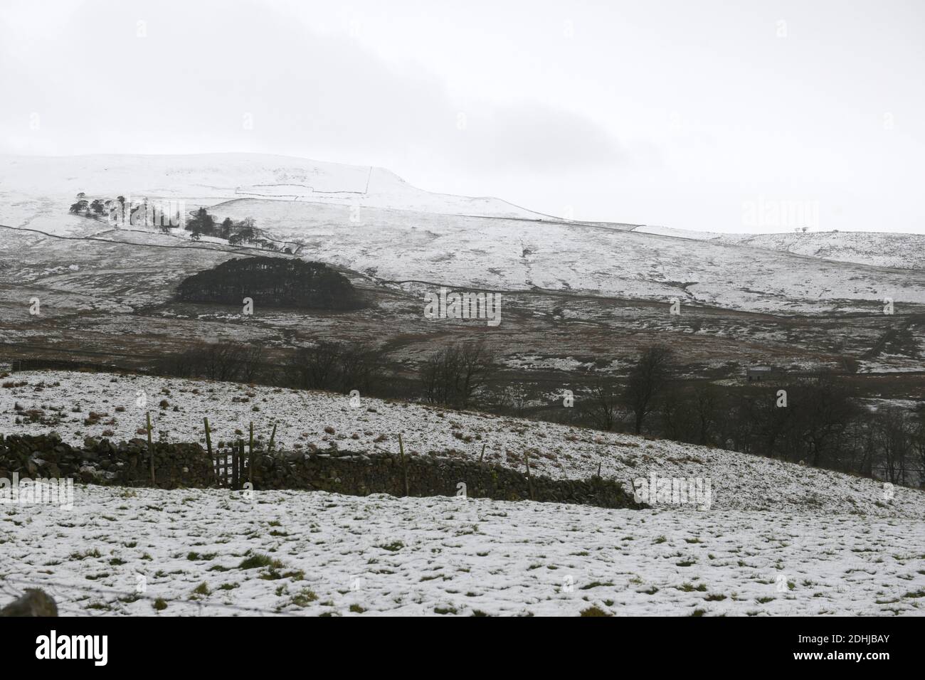 La photo est une scène neigeuse dans les Yorkshire Dales au-dessus de Hawes. Météo neige hiver neige neige neige neige neige neige Banque D'Images