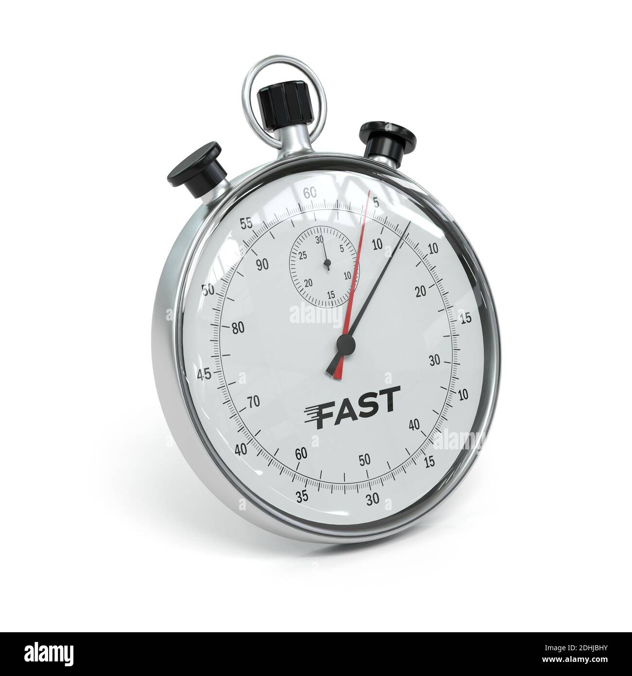 Chronomètre sur fond blanc - rendu 3D Banque D'Images