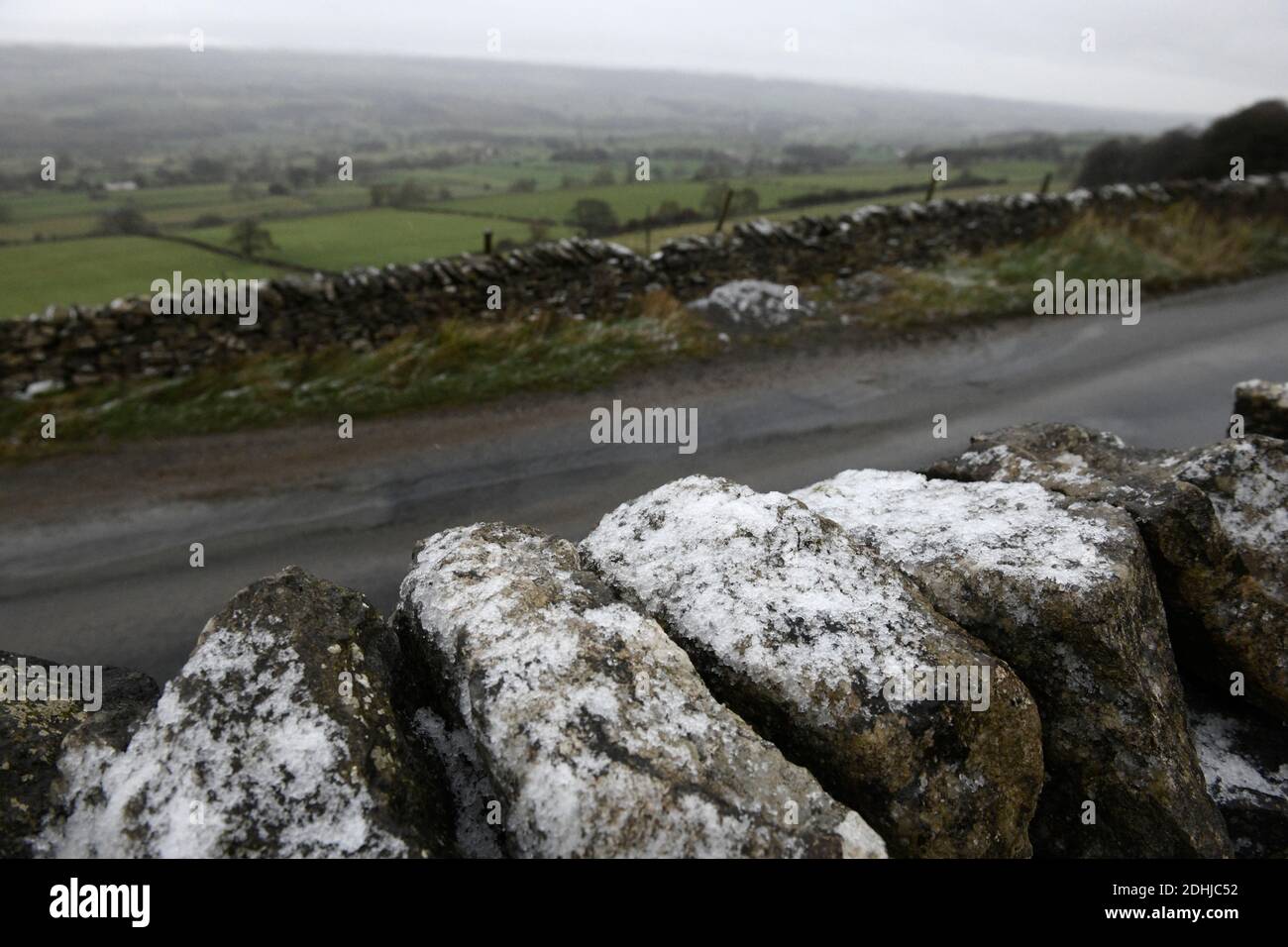 La photo est une scène neigeuse dans les Yorkshire Dales au-dessus de Leyburn. Météo neige hiver neige neige neige neige neige neige neige Banque D'Images