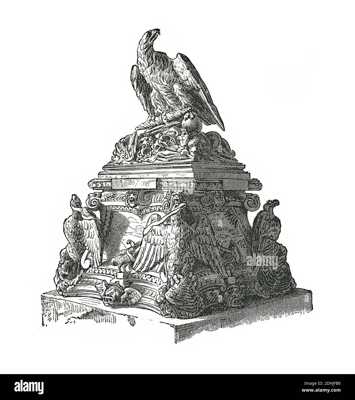 Illustrations originales de monument de l'aigle. Publié dans histoire illustrée des grandes nations : à partir de la première des dates à l'heure actuelle (Cha Banque D'Images