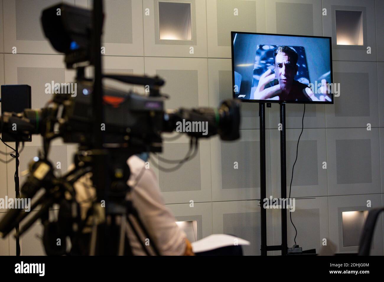 Conférence de presse, ABITEBOUL Cyril (fr), Directeur général de l'écurie Renault F1 Team, portrait lors du Grand Prix 2020 de Formule 1 Etihad Airways Abu Dhabi, du 11 au 13 décembre 2020 sur le circuit Yas Marina, à Abu Dhabi - photo Antonin Vincent / DPPI / LM Banque D'Images