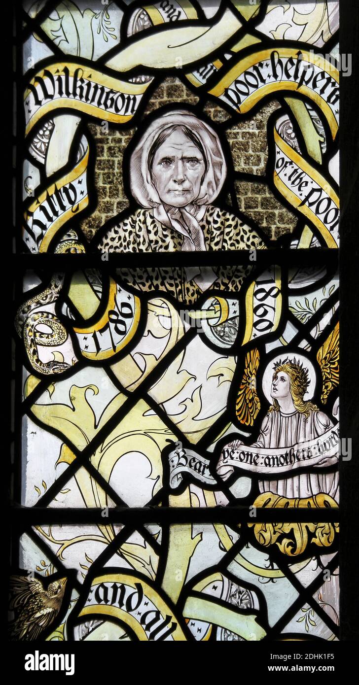 Kitty Wilkinson - vitraux - Chapelle anglicane Lady Cathédrale de Liverpool Banque D'Images
