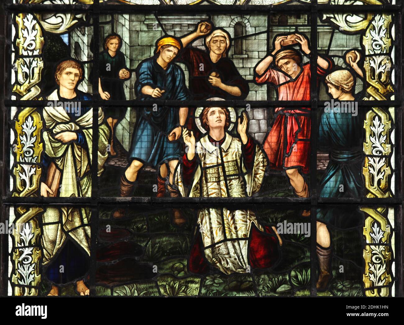 Actes 7:59 et ils lapirent Stephen alors qu'il appelait Dieu et disant: 'Seigneur Jésus, recevoir mon esprit.' Banque D'Images