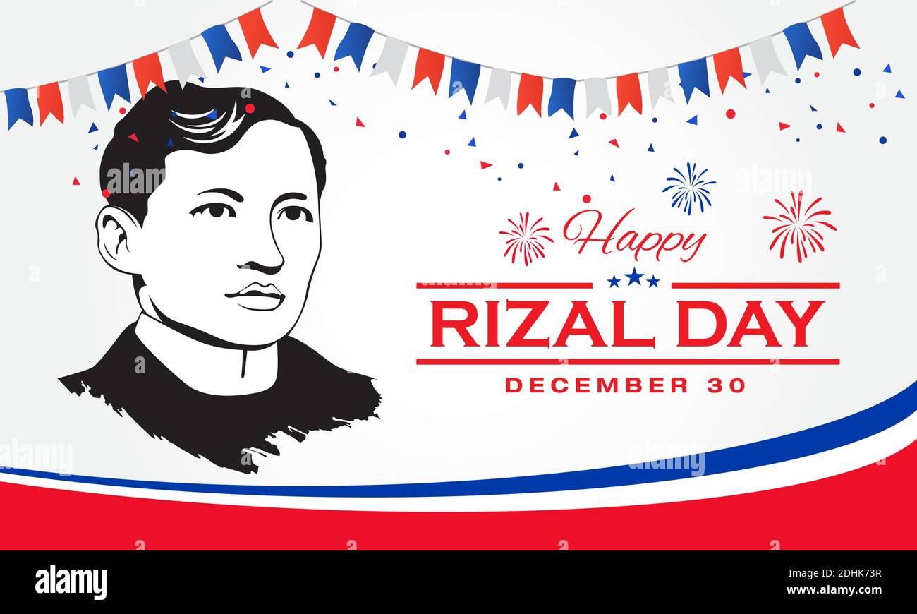 Carte de vœux Happy Rizal Day. Illustration vectorielle pour carte de vœux, affiche et bannière Illustration de Vecteur