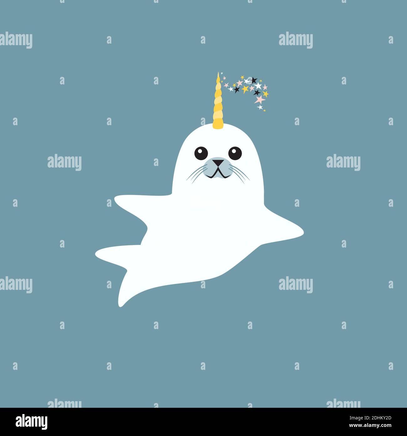 Caractère de dessin animé animal de phoque isolé. Illustration vectorielle. - Illustration du vecteur. Arctique, animaux, animaux, animaux sauvages, mammifères aquatiques Illustration de Vecteur