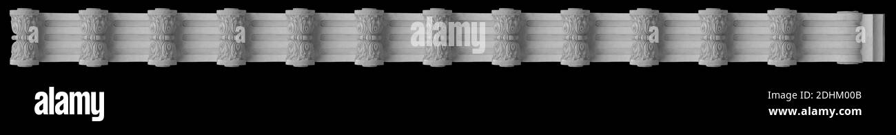 Éléments de décoration architecturale des bâtiments, stuc en plâtre, texture des murs, moulage en plâtre et motif. Dans les rues de Barcelone, plac public Banque D'Images