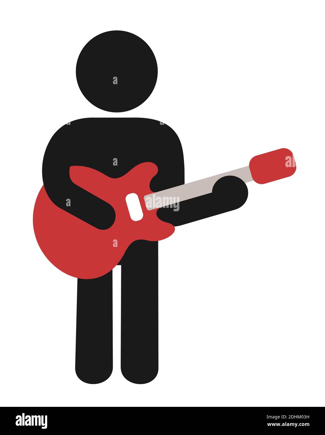 Un Homme Qui Joue De La Guitare, Bâtons Les Icônes Du Personnage  Illustration de Vecteur - Illustration du pictogramme, silhouette: 165545494