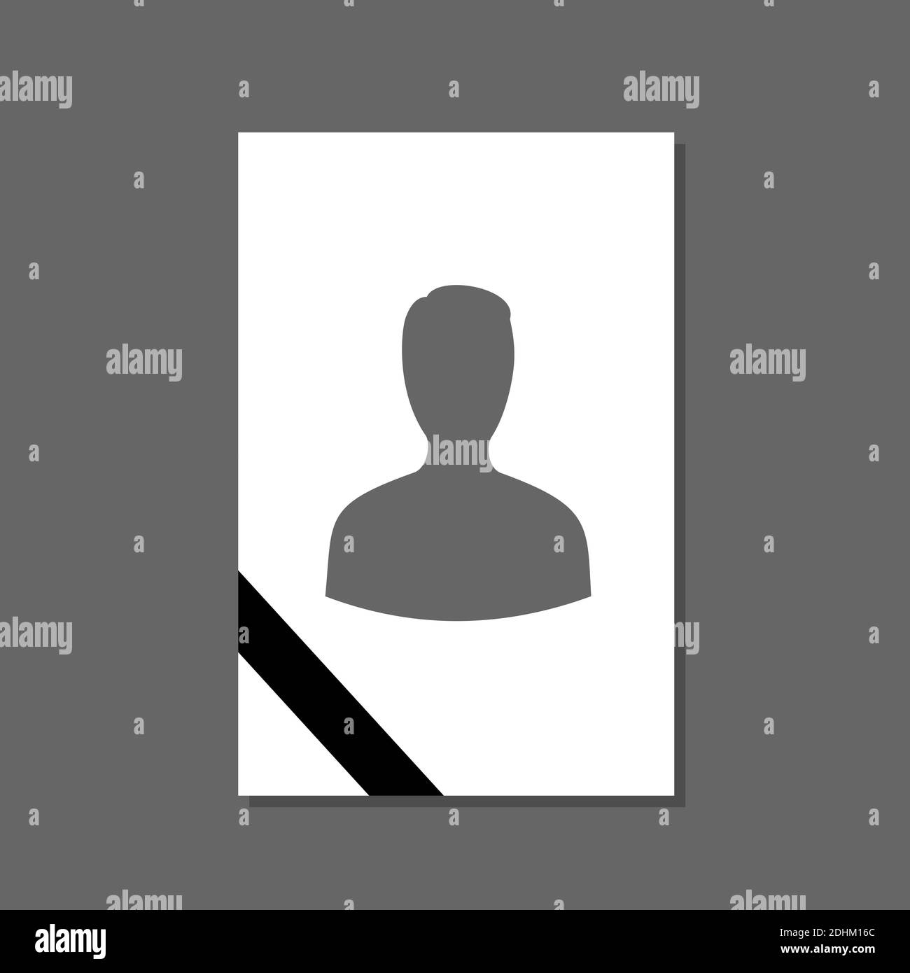 Carte funéraire et avis de décès notification de décès. Illustration