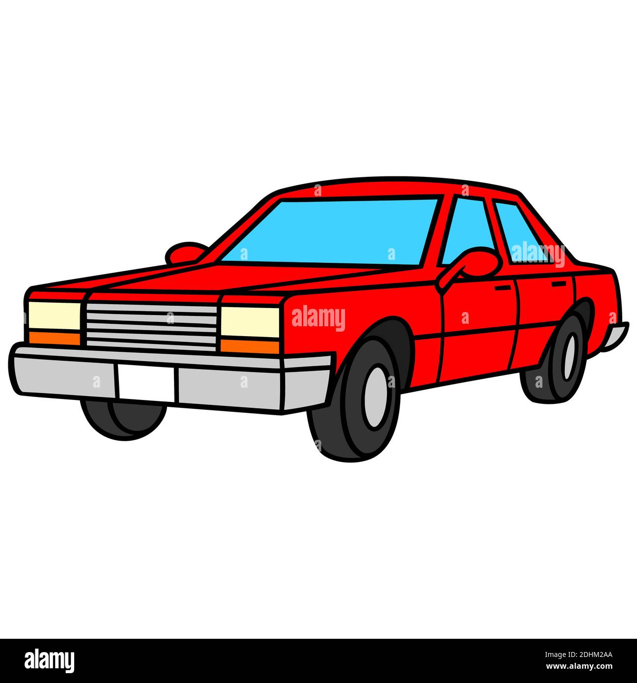 Voiture - UNE illustration de dessin animé d'une voiture générique. Illustration de Vecteur